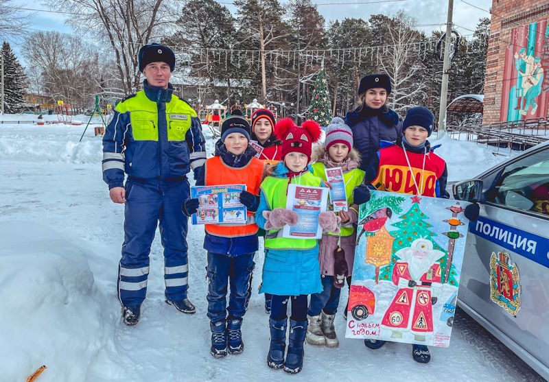 Госавтоинспекторы Боготола провели акцию «Безопасные каникулы» в с.Тюхтет.