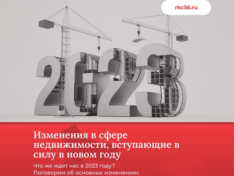 2023. Изменения в сфере недвижимости, вступающие в силу в новом году.