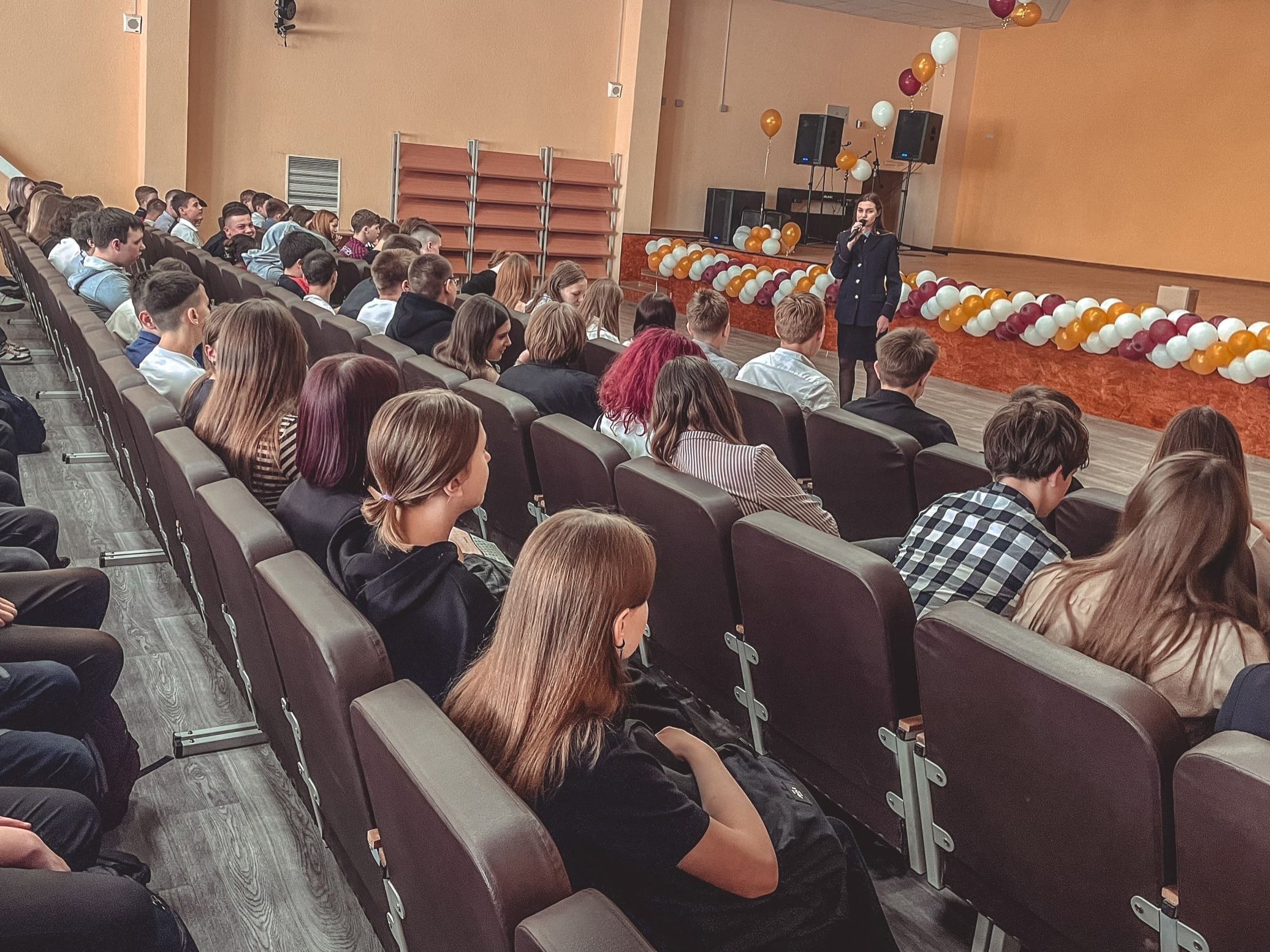 Выступление на линейках сотрудников ГИБДД Боготол.